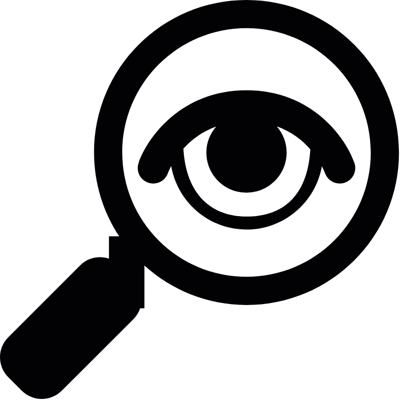 Magnifying glass privacy toggle